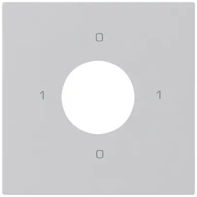 Kit frontale per interruttore a chiave S0 60×60mm kallysto 0-1-0-1 grigio chiaro 