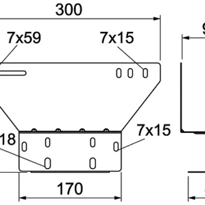 Placca di montaggio Bettermann FireBox p.canale portaca.pannello frontale acc. 