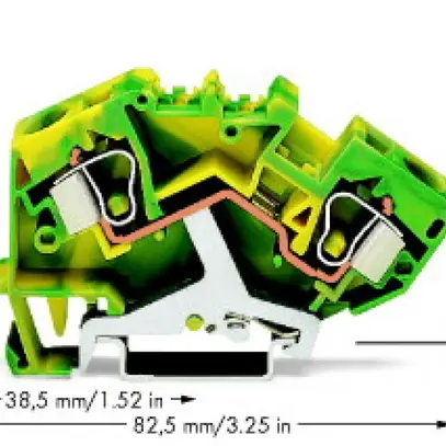Morsetto di protezione WAGO 10mm² verde/giallo 