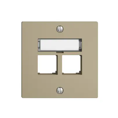 Kit de montage S-One EDIZIOdue F pour 2×RJ45 droite, sand 