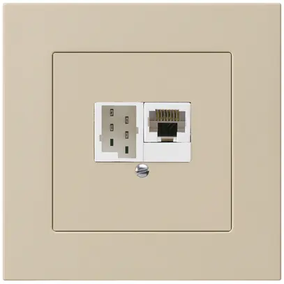 Scatola INC kallysto.pro 1×RJ45u+1×TT83 beige 