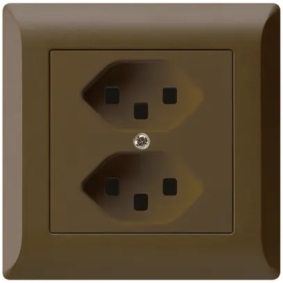 Presa INC kallysto.line 2×T23 marrone con morsetti ad innesto 