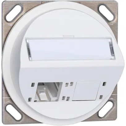 EB-Montageset R&M Schrägauslass 2×Kat.6A, weiss 