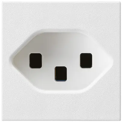 Presa INS Hager tipo 23 bianco 45×45 con morsetti a innesto 