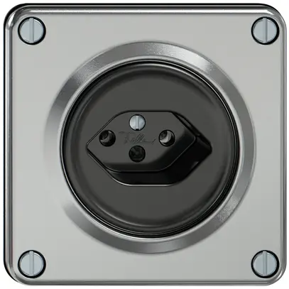 Prise ELEMENT SNAPFIX® 1×type 13 10A 250V IP20 alu 