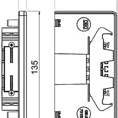 Piastra terminale Bettermann GKH 70×130mm senza alogeni bianco puro 