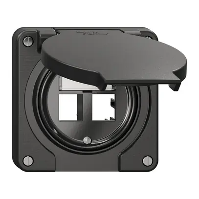 Kit de montage Feller freenet N.CO, pour sortie droite, double, noir 