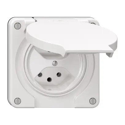 Prise NEVO N.CO, 2×T13, IP21, blanc 