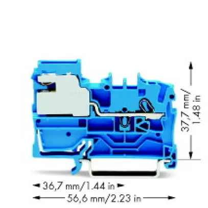 Borne de coupure WAGO TOPJOB S 1LN bleu 0.25…4mm² WAGO TOPJOB S 