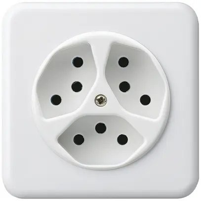Presa INC basico 3×tipo 13 bianco 