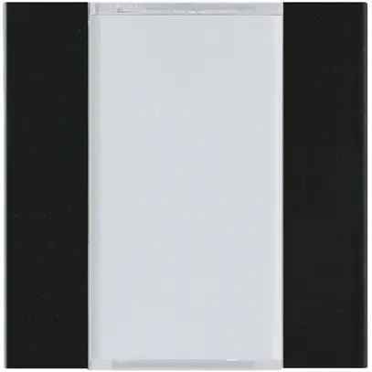 Face poussoir Hager basico KNX double noir 45×45mm 