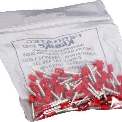 Capocorda Ferratec DIN isolalto 1mm²/12mm rosso 