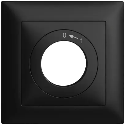 Kit frontale EDIZIOdue 0<-1 nero 88×88mm per pulsante girevole 