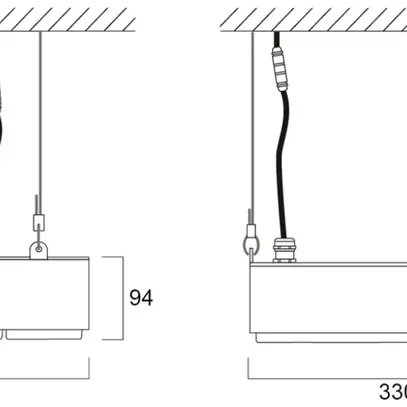Projecteur de salle LED Sylvania KubiXx WIDE 83W 14300lm 840 IP65 VAR 412×280 