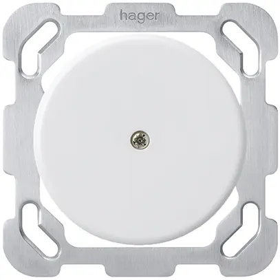 Disque d'obturation ENC basico Ø58mm avec plaque de fixation blanc 