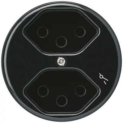 Inserto per presa INC basico 2×tipo 13S nero 