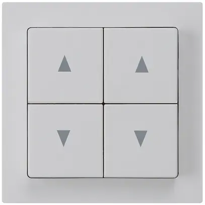 Kit frontale kallysto 60×60 mm grigio chiaro interruttore/pul.tapparelle 4 tasti 