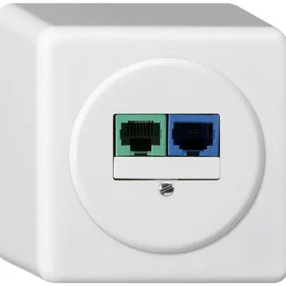 Scatola di raccordo AP DSL basico 2×RJ45 bianco 