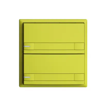 Poussoir ENC KNX 2× EDIZIOdue colore lemon RGB avec LED avec insert papier 