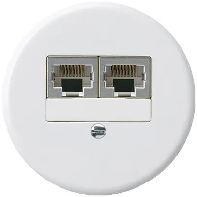 Insert pour boîte ENC basico 2×RJ45s séparé blanc 