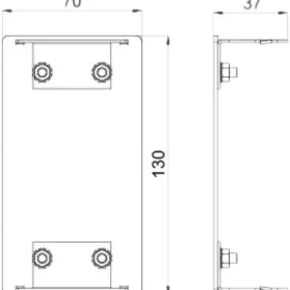 Plaque de fermeture Bettermann GEK-A 70×130mm blanc pur 