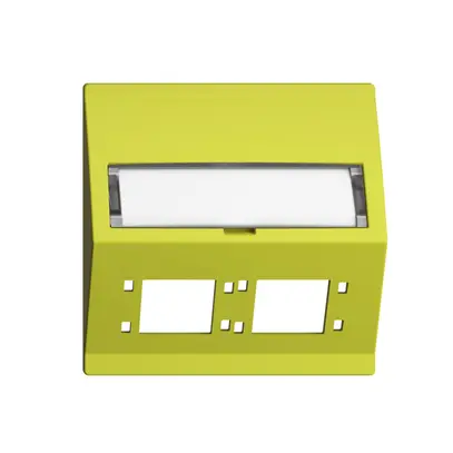 Kit montage INC EDIZIOdue F sortie oblique 2×R&M cat.6A/LC spécial, lemon 