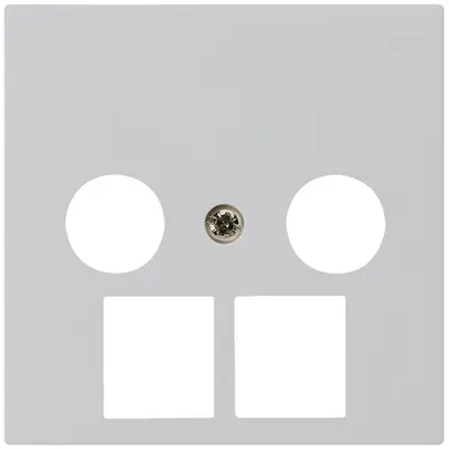 Placca frontale kallysto 2×coassiale/2×RJ45 grigio chiaro 