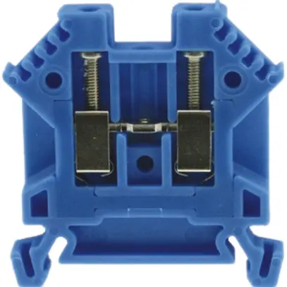 Morsetto di passaggio componibile WZ 0.5…2.5mm² 24A 1000V vite 2×1 DIN 35mm bl 