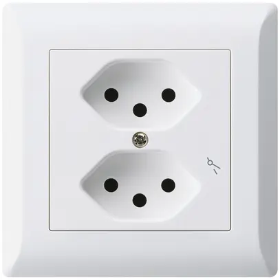 Prise ENC kallysto.line 2×T13 blanc 