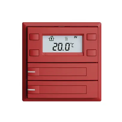 Pulsante RTH INC KNX 2×EDIZIOdue F berry, con carta+LED RGB 