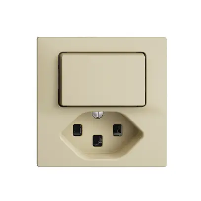 Kombination 6/1L+T23 16A EDIZIOdue vanille 