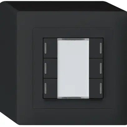 Poussoir AP kallysto KNX 6×noir LED RGB s/e-link 