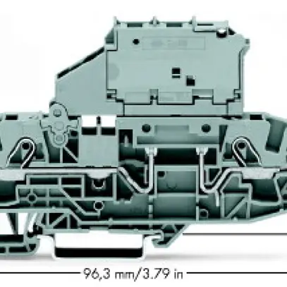 Borne de sécurité WAGO 2L pour fusible G 5×20mm 