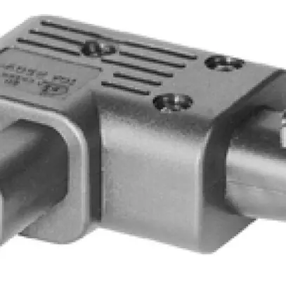 Presa d'apparecchi T123 C15 nero, tipo 4784 120°C curvata 