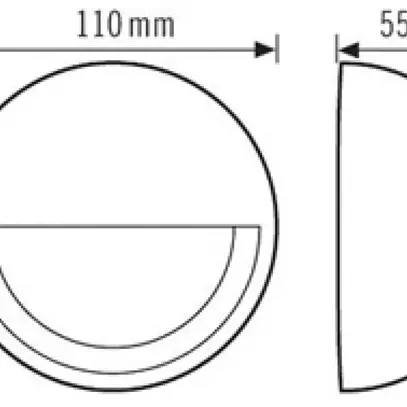 Cappuccio ESYLUX per MD-W200i Ø110×55mm nero 