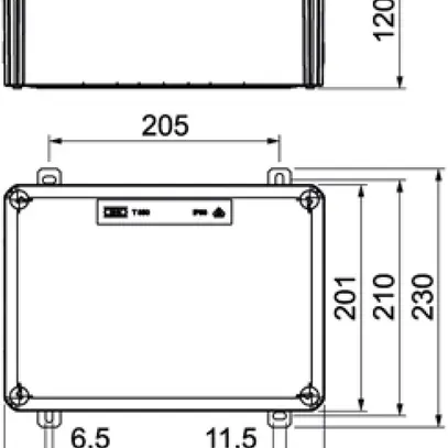 Boîte de dérivation Bettermann E30-E90 non équipée 285×201×120mm or 