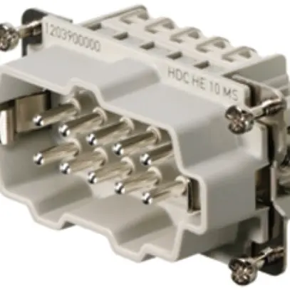 Inserto maschio Weidmüller HDC HE 500V 16A 10L a vite grd.4 