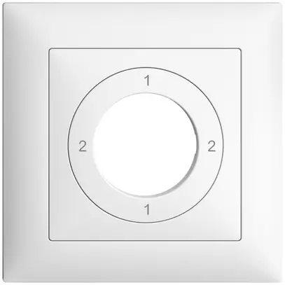 Kit frontal EDIZIOdue 2-1-2-1 88×88mm blanc pour interrupteur à clé 