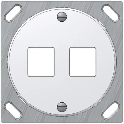 Kit de montage INC Keystone Dätwyler blanc, 2×, Standard, droit 