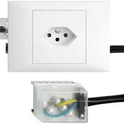 Presa INS EDIZIOdue T13 L1 bianco 49…69mm per cavo piatto Powerbus 