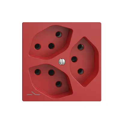 Prise ENC EDIZIOdue 3×T13 berry 1×S avec shutter 