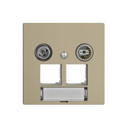 Prise multimédia EDIZIOdue F EASYNET 15dB, p.2×RJ45 S-One, sand 