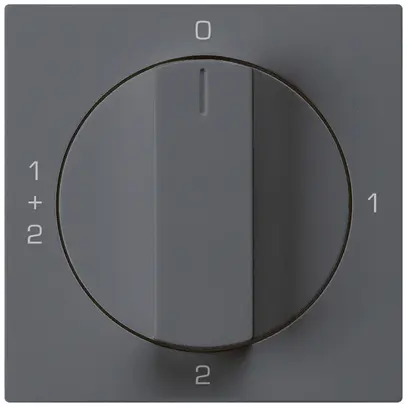 Kit frontale per interruttore rotativo S1 60×60mm kallysto 0-1-1+2-2 antracite 