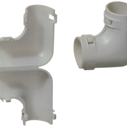 Winkel PVC HSB zu KIR M16 hellgrau 2-teilig halogenfrei 