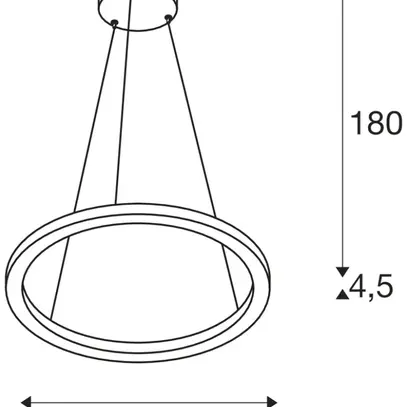 Lampada sospesa LED SLV ONE 60 UP/DOWN PHASE 24W 820lm 2700/3000K bianco 