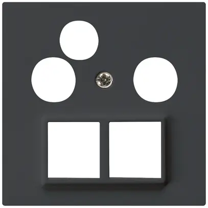 Placca frontale HMS kallysto per R/TV-dati nero 