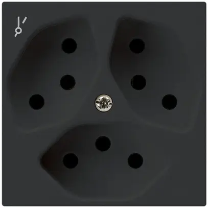 Presa INC kallysto 3×T13/1 nero con protezione bambini 