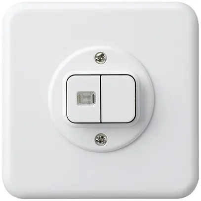 Kit front. INC basico bianco con 1 lente bottone doppio86×86mm 