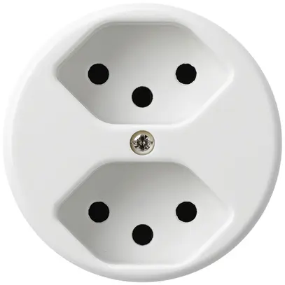 Insert pour prise basico 2×type 13 blanc avec sécurité enfants 
