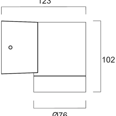 Applique LED Sylvania SylDeco Round GU10 1×35W IP54 Ø76×100mm noir 
